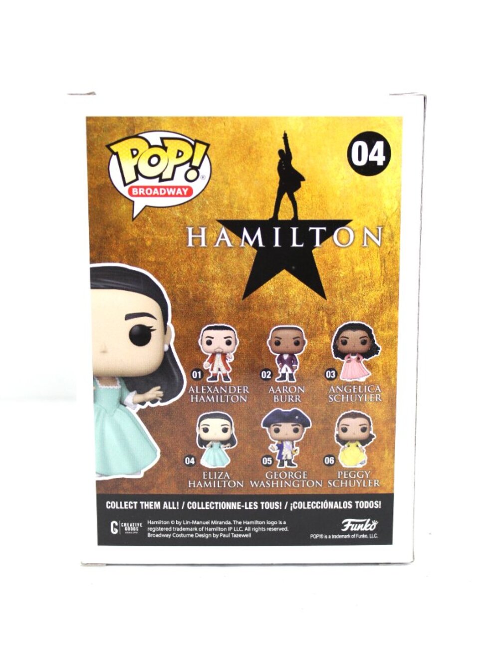 FUNKO POP! BROADWAY HAMILTON VINYL ELIZA HAMILTON BOXED #04 NIB UNOPENED - Picture 4 of 7